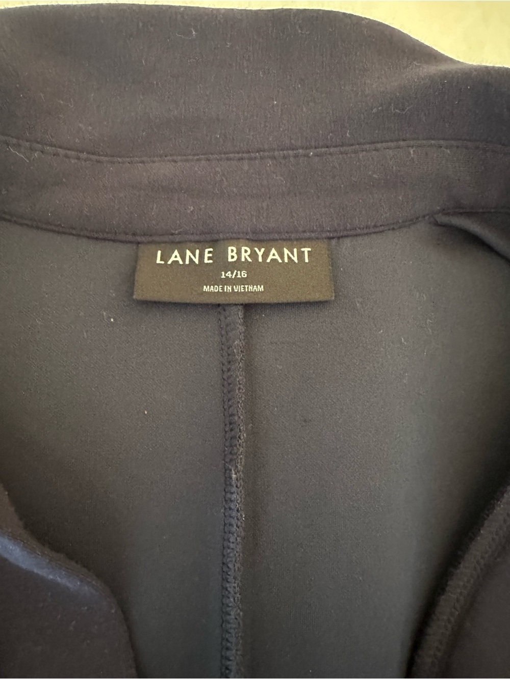 Lane Bryant Navy Wrap Midi Dress with Self Tie - Picture 2 of 6